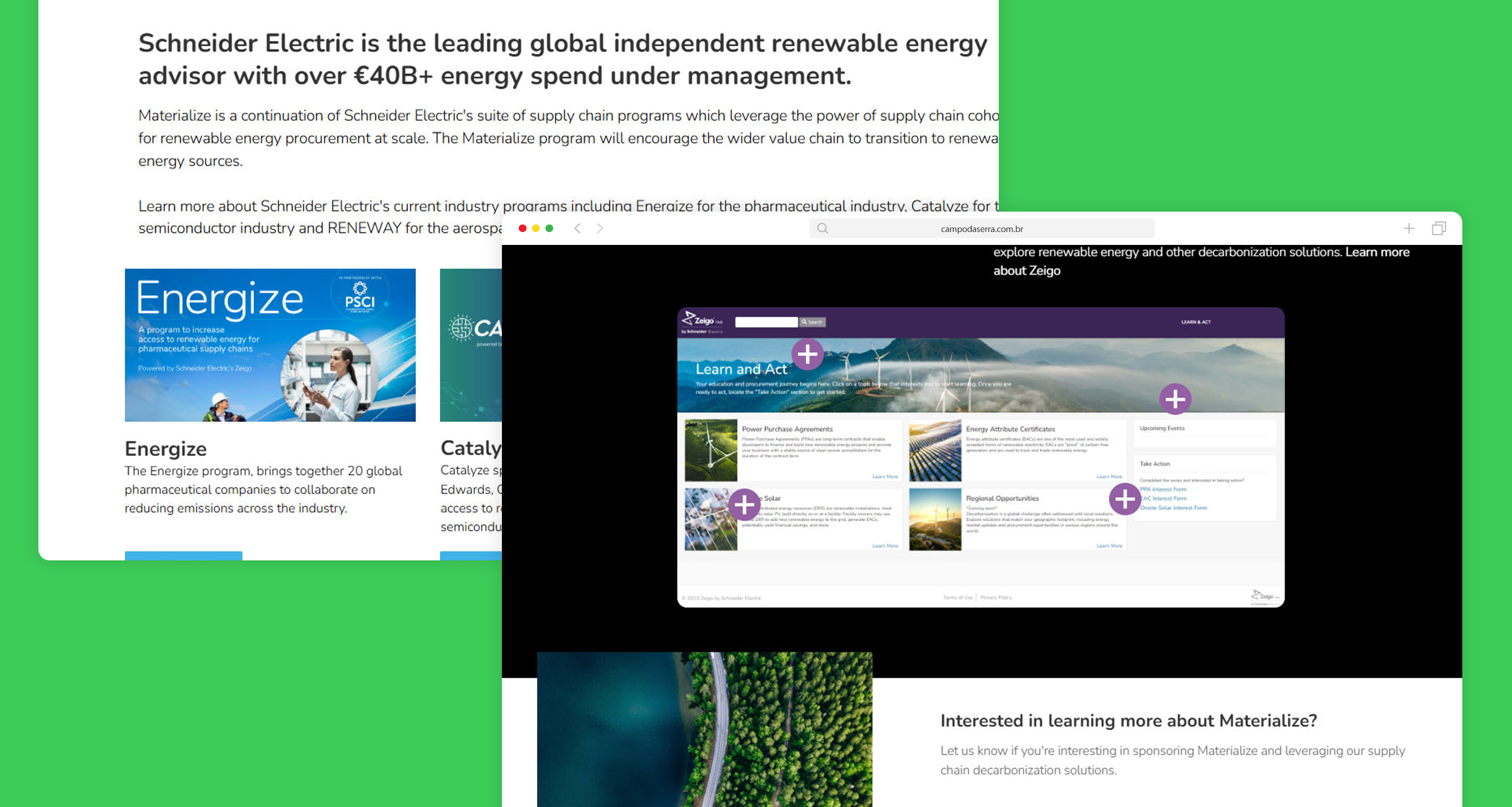 Screenshot of Schneider Electric