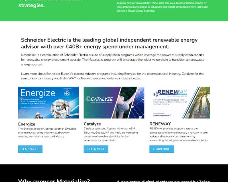 Screenshot of Schneider Electric